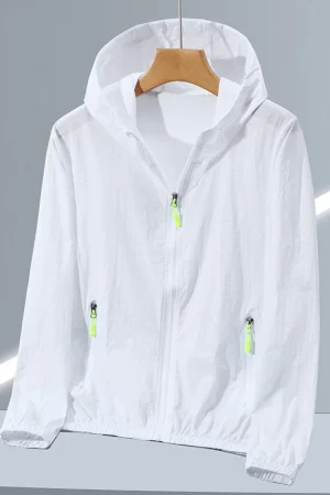 Summer Thin Ice Silk Sun Protection Jacket for Men Fashion Hooded Sports Uv Protection Skin Clothing Breathable Couple Outwear