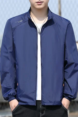 Men's Ice Silk Quick Dry Single Layer Jacket 2026 Summer Breathable Sun Protection Clothing Outdoor Hiking Fishing Skin Coat Men