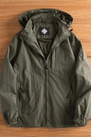Autumn Men's Hiking Waterproof Jackets Men Outdoor Quick Dry Sports Climbing Hooded Coats Men Breathable Windbreaker Jackets 5XL